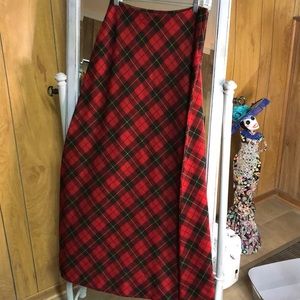 Vintage plaid long maxi skirt size medium